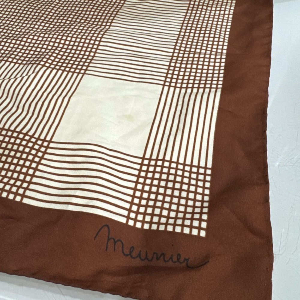 Miu Miu Brown and Cream Scarf